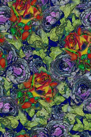 花卉印花华亿平台图片