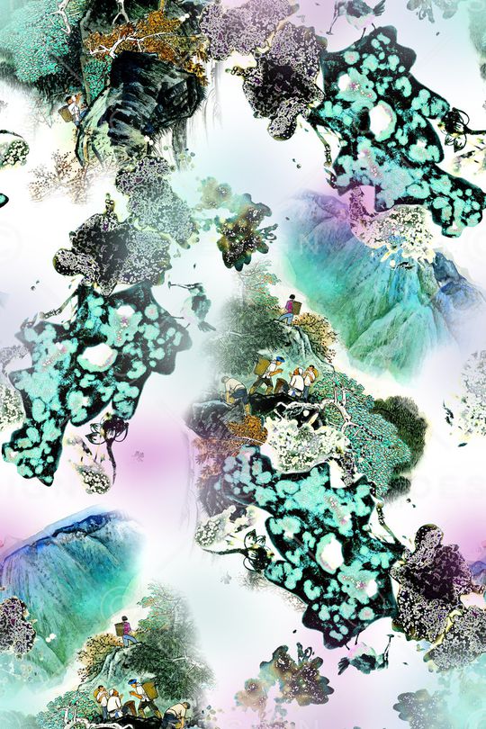 手绘印花华亿平台图片