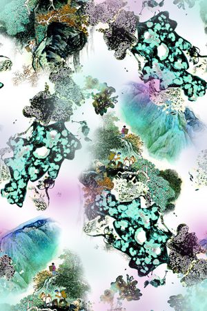 手绘印花华亿平台图片