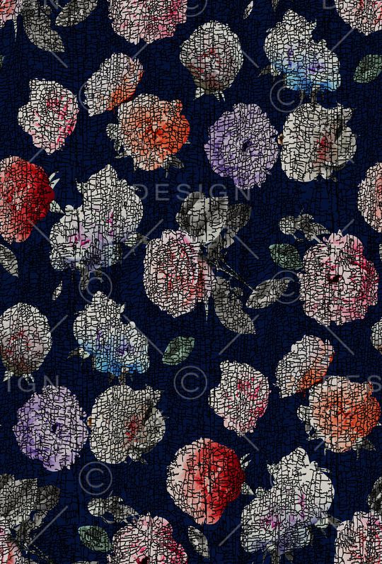 花卉印花华亿平台图片