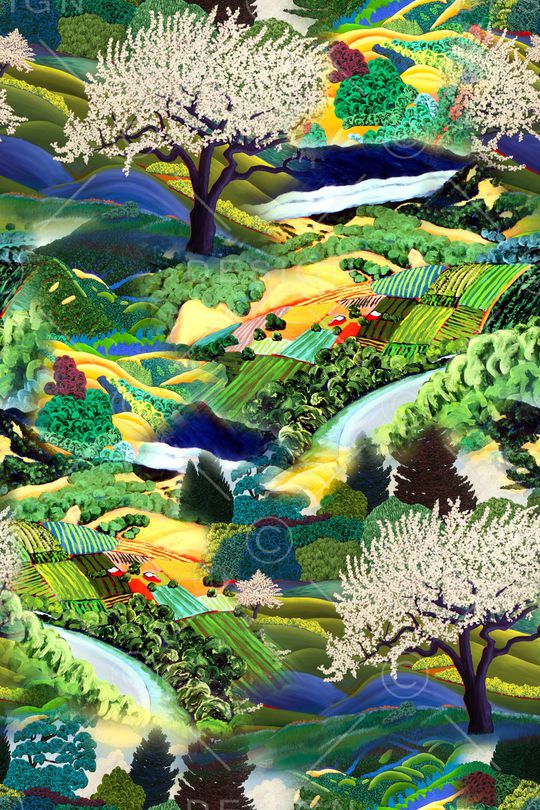 手绘印花华亿平台图片