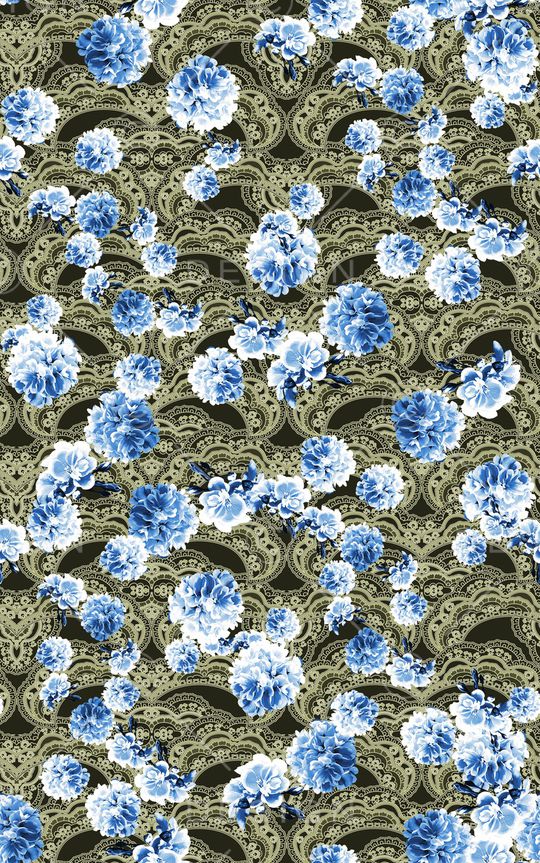 花卉印花华亿平台图片