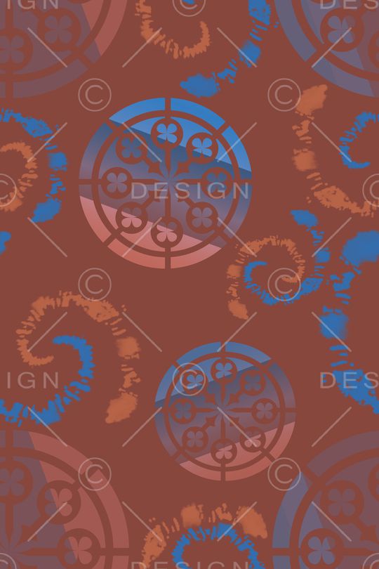 圆形印花华亿平台图片