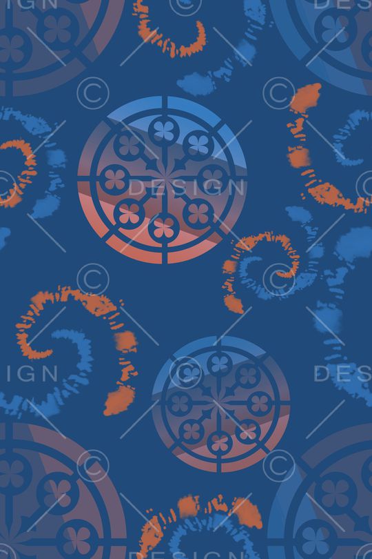 圆形印花华亿平台图片