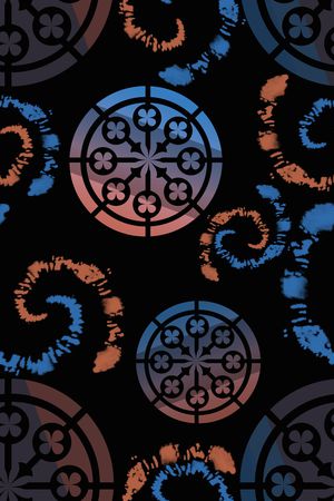 圆形印花华亿平台图片