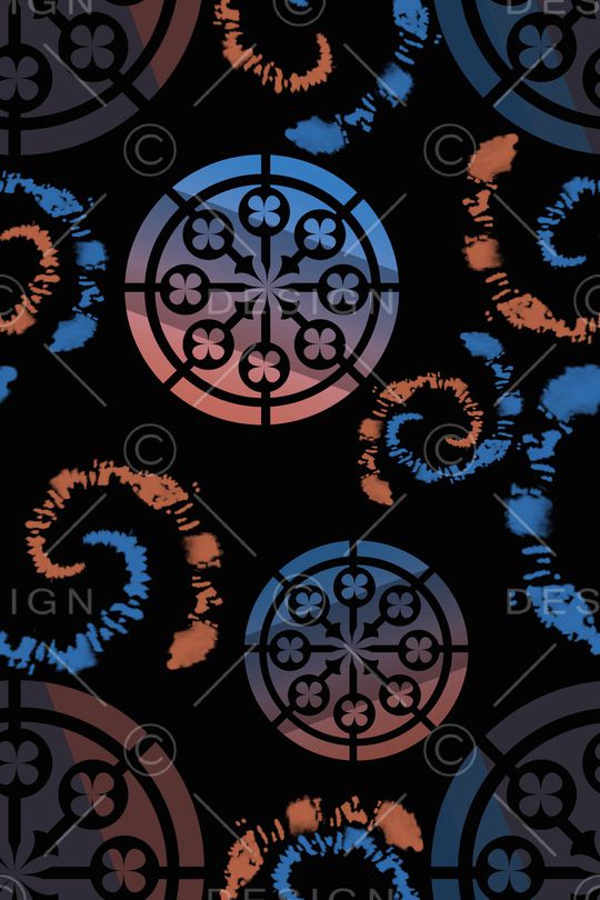 圆形印花华亿平台图片