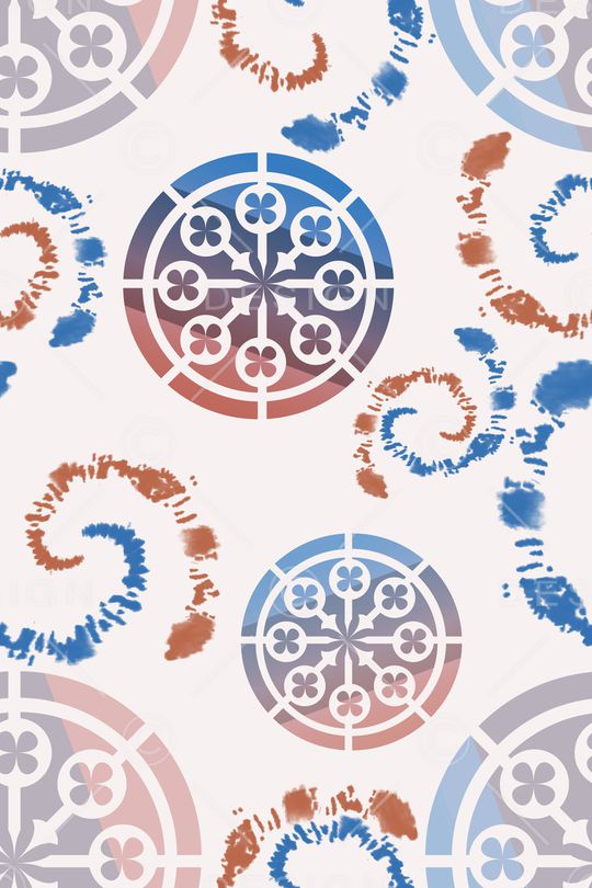 圆形印花华亿平台图片