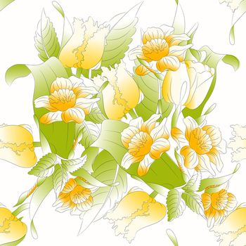 线条花卉印花华亿平台图片