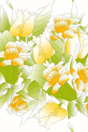 线条花卉印花华亿平台图片