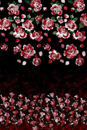 Red flowes印花华亿平台图片