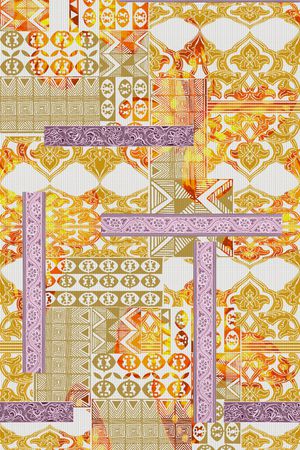 混合拼接印花华亿平台图片