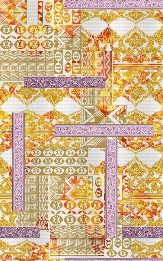 混合拼接印花华亿平台图片