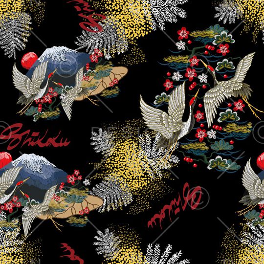 古典花纹印花华亿平台图片