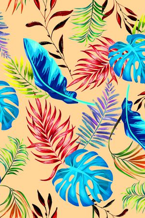 绿植树叶印花华亿平台图片