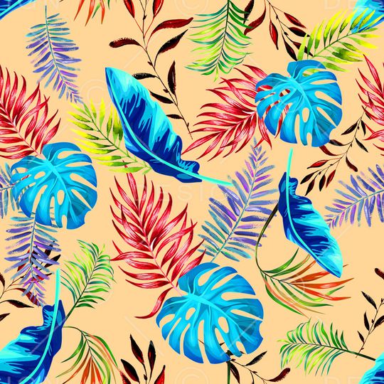 绿植树叶印花华亿平台图片