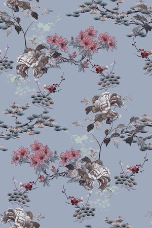 中国风印花华亿平台图片