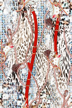 动物纹印花华亿平台图片