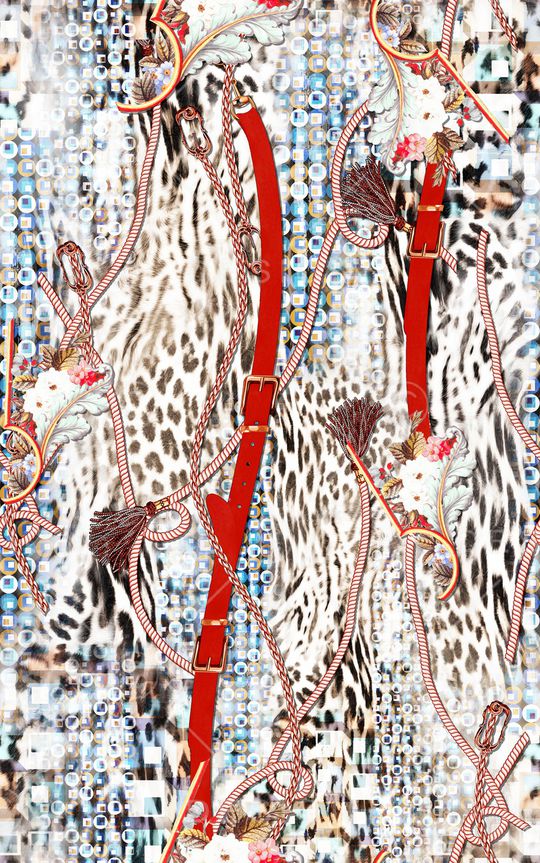 动物纹印花华亿平台图片