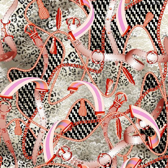 动物纹印花华亿平台图片