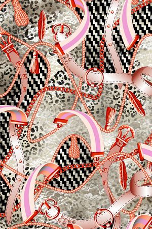 动物纹印花华亿平台图片