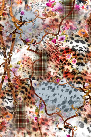 动物纹印花华亿平台图片