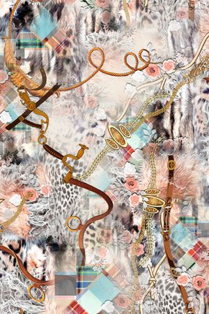 动物纹印花华亿平台图片