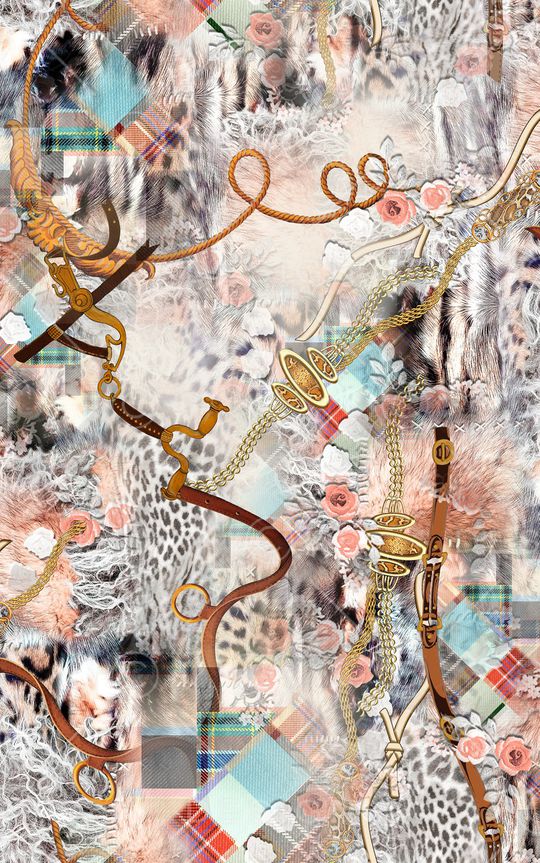 动物纹印花华亿平台图片