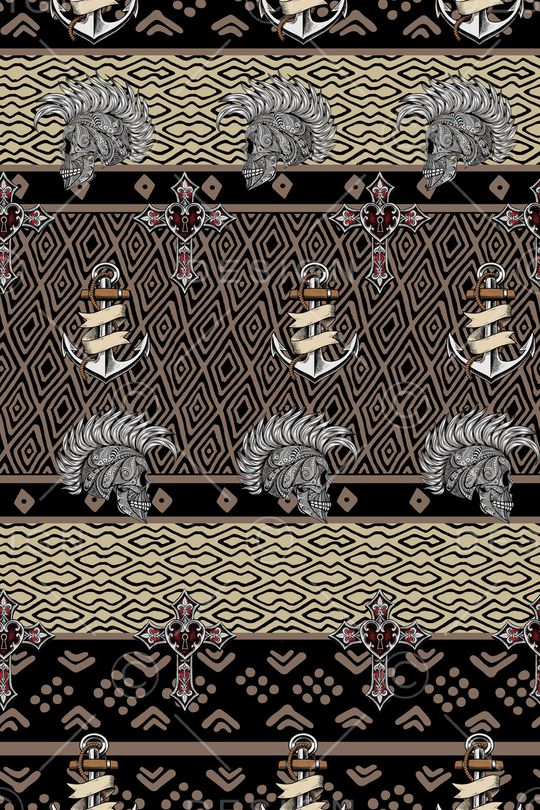 骷髅印花华亿平台图片