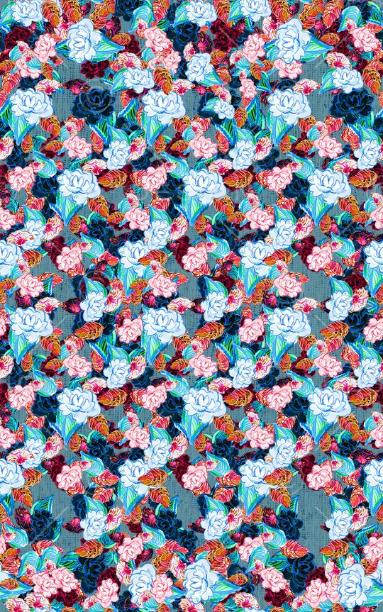 花卉印花华亿平台图片