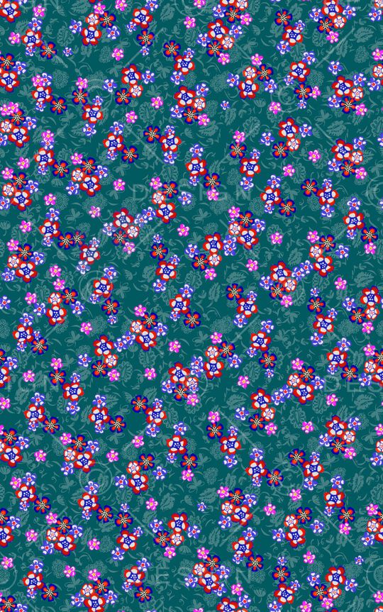 花卉印花华亿平台图片