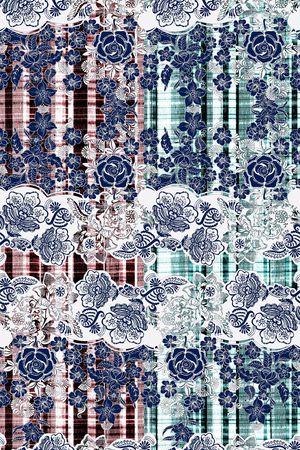 清爽底花卉印花华亿平台图片