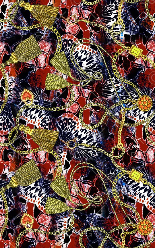 动物纹印花华亿平台图片