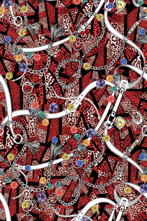 动物纹印花华亿平台图片