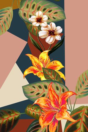 几何印花华亿平台图片