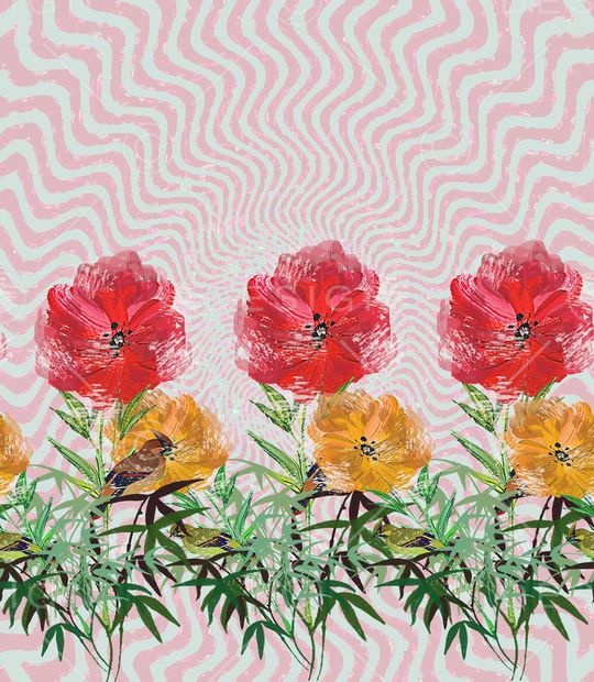 手绘印花华亿平台图片