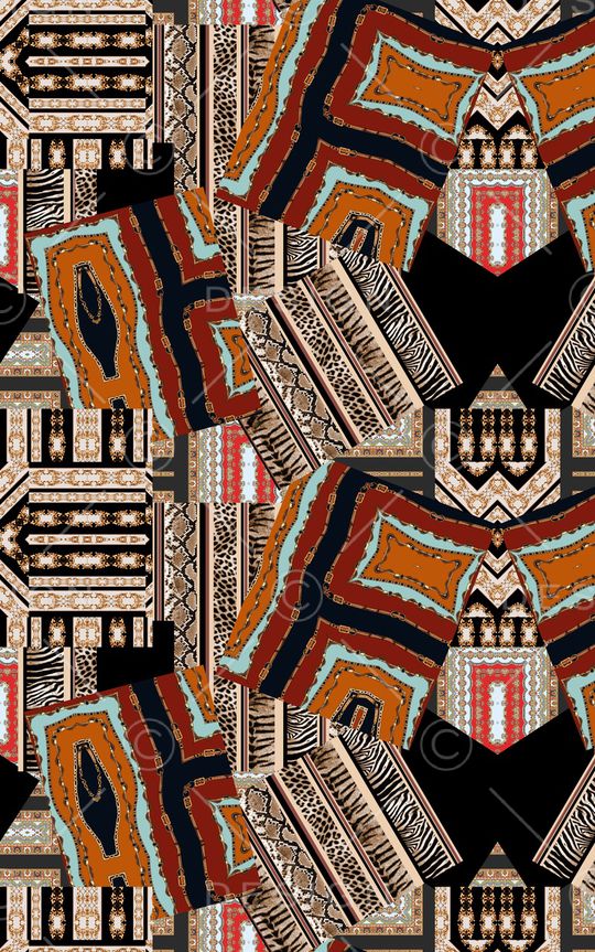 抽象花卉印花华亿平台图片