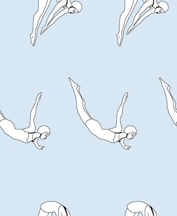 线条画印花华亿平台图片