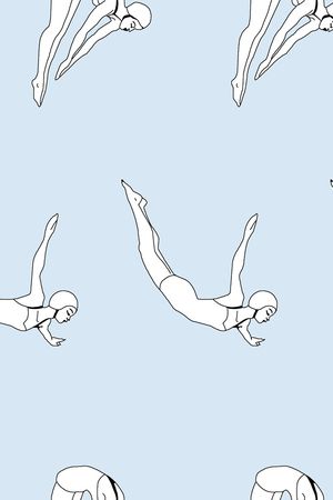 线条画印花华亿平台图片