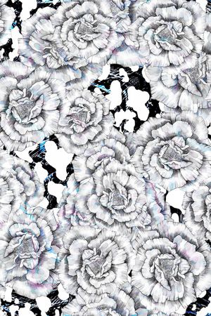 线条画印花华亿平台图片