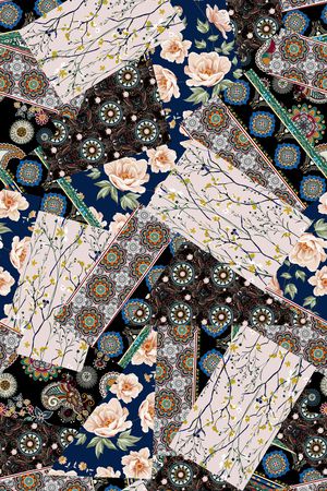 佩斯利印花华亿平台图片