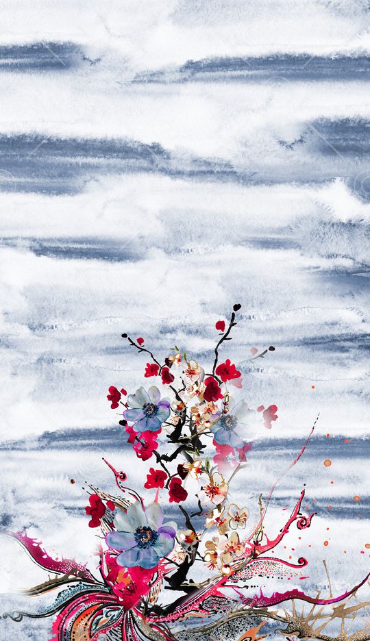 花卉印花华亿平台图片