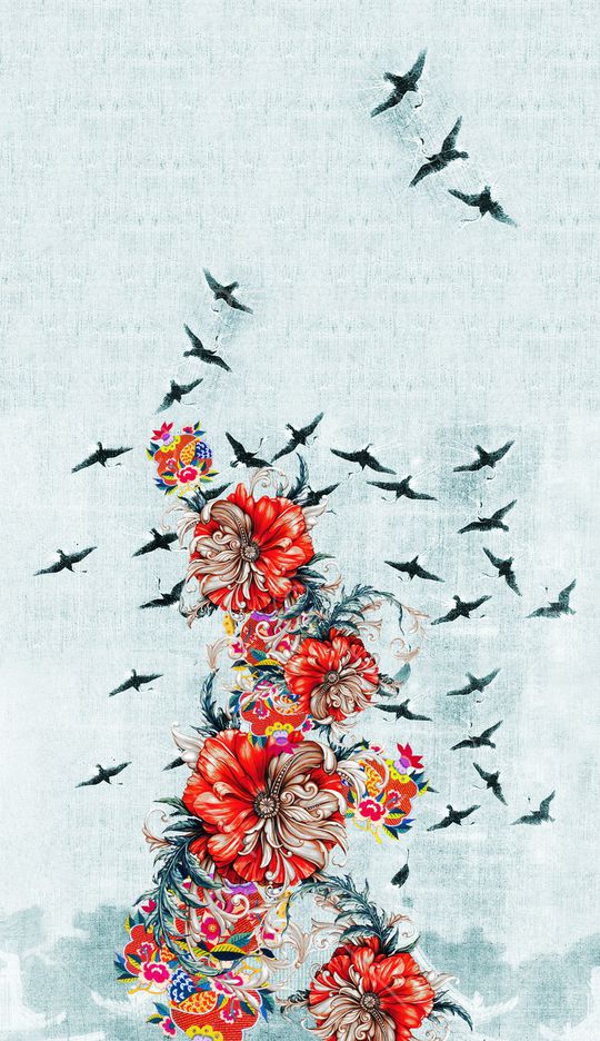 花卉印花华亿平台图片