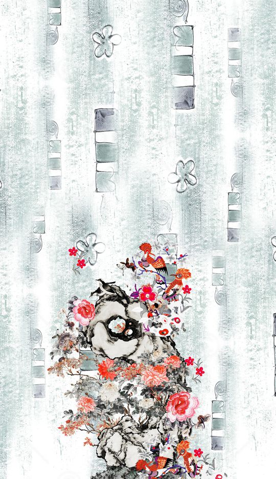 花卉印花华亿平台图片