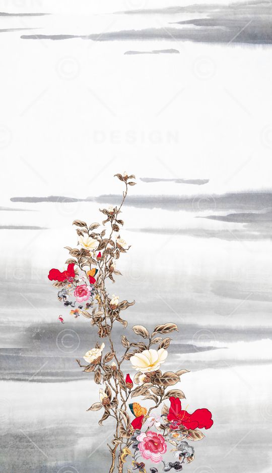 花卉印花华亿平台图片