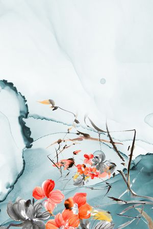 花卉印花华亿平台图片