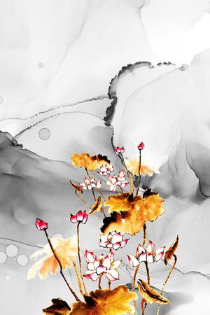 花卉印花华亿平台图片