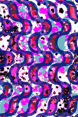 几何花卉印花华亿平台图片