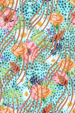 动物纹印花华亿平台图片