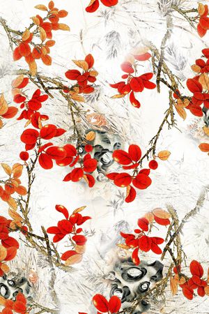 花卉印花华亿平台图片