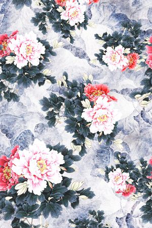 花卉印花华亿平台图片